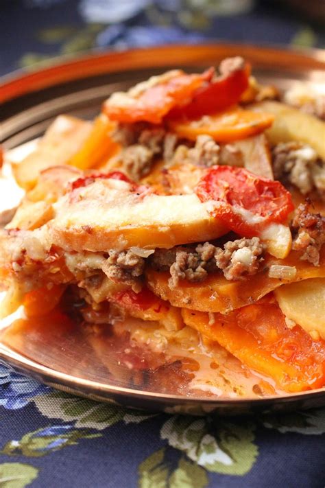 Un peu gay dans les coings Gratin aux coings viande hachée et patate douce