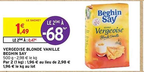 Promo Vergeoise Blonde Vanille Beghin Say chez Intermarché iCatalogue fr