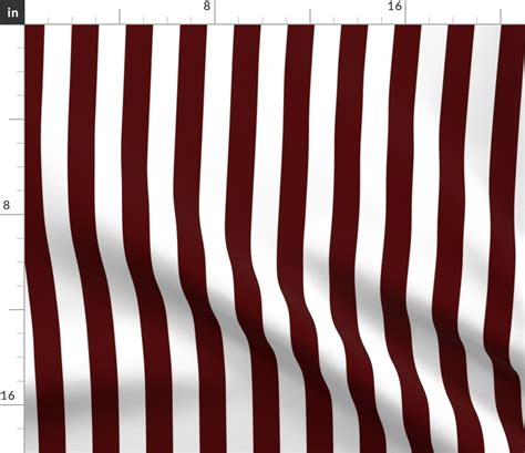 Maroon and White Stripes Fabric | Spoonflower