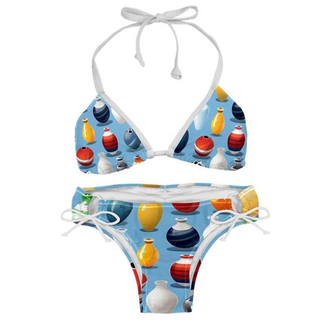 Bowling Swim Wear Bikini Set With Detachable Sponge Adjustable Strap Two Pack For Versatile