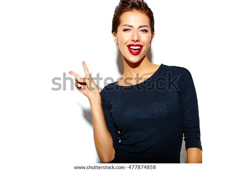 Portrait Beautiful Happy Cute Sexy Brunette Stock Photo 477874858 Shutterstock