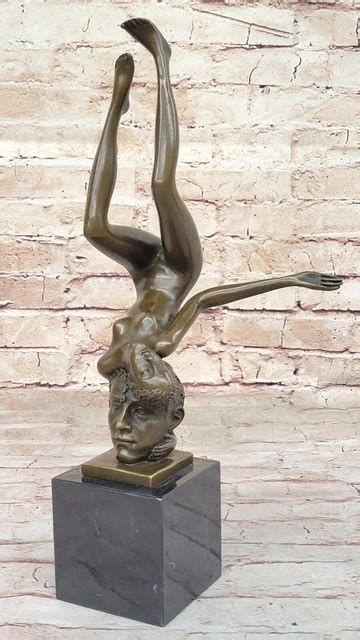 NUDE GIRL Caldo Scultura Grande Bronzo Statua Nick Marmo Arredo Casa Art EUR