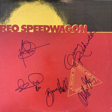 Sold Price Reo Speedwagon A Decade Of Rock And Roll Signed