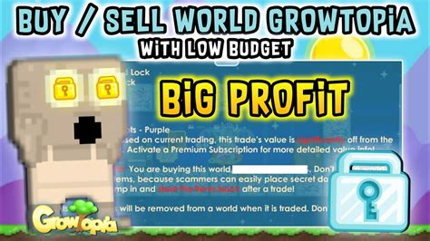 Big Profit Buy Sell Profitable World Growtopia Youtube