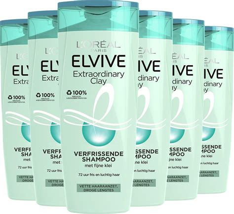 Loréal Paris Elvive Extraordinary Clay Shampoo 6x 250ml Voordeelverpakking