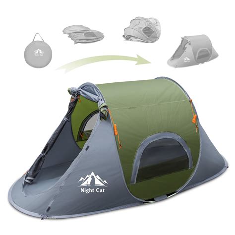 Night Cat Pop-up Camping Tent: 1 Person Tent Waterproof Instant Easy