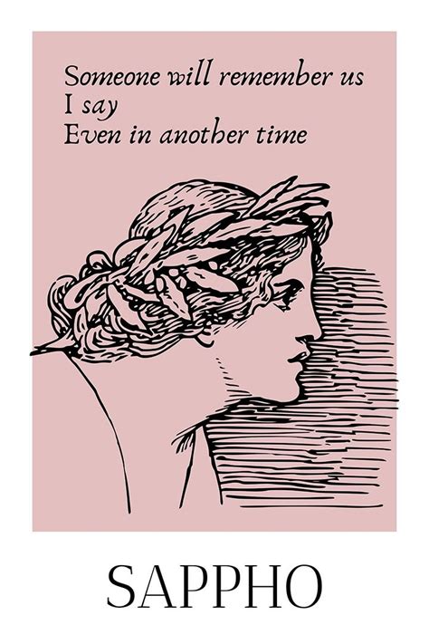 Sappho Quote Poster Someone Will Remember Us Sapphic Wall Art Lesbian Print Lesbian Decor