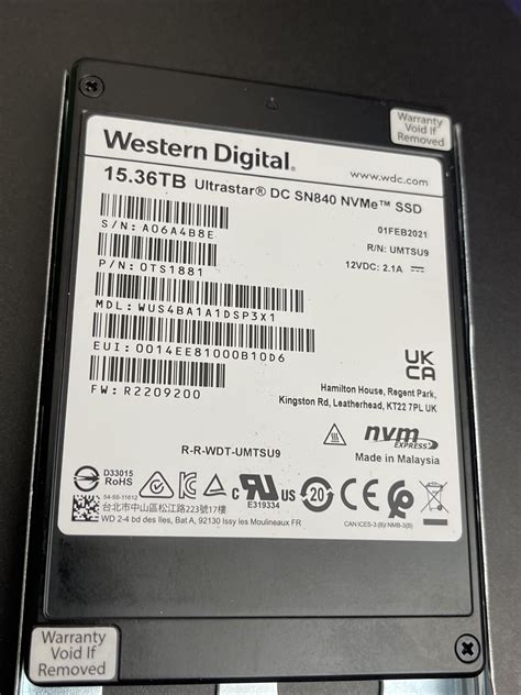 WD UltraStar 0TS1881 DC SN840 15.36TB Data Center Solid State Drive | eBay