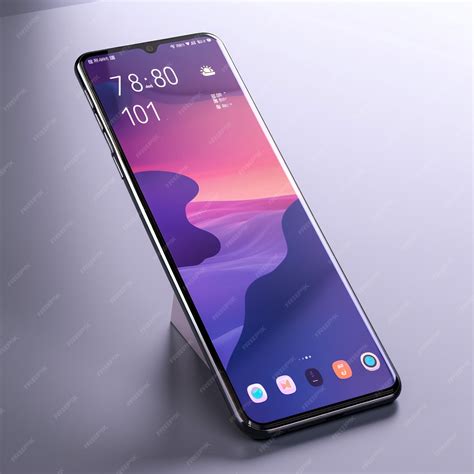 Realistic modern smart phone collection with colorful screen on