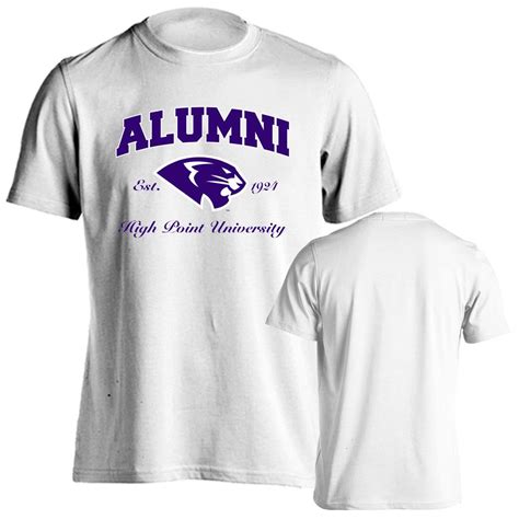 High Point University Panthers Hpu Alumni Logo Short Sleeve T Shirt Tee