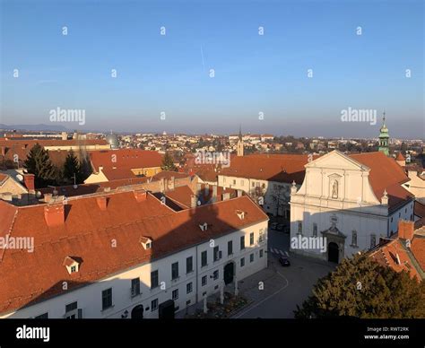 Zagreb Rooftop Skyline Stock Photo Alamy