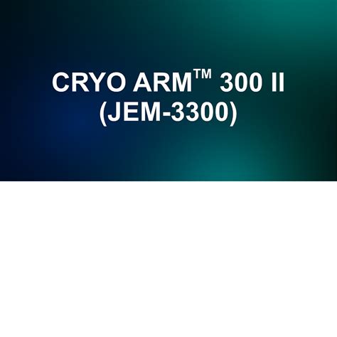 Release Of A New Cold Field Emission Cryo Electron Microscope Cryo Arm