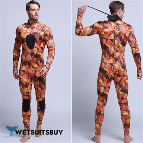 Men S Mm Scr Neoprene Camouflage Warm Wetsuit Back Zip Diving Suit