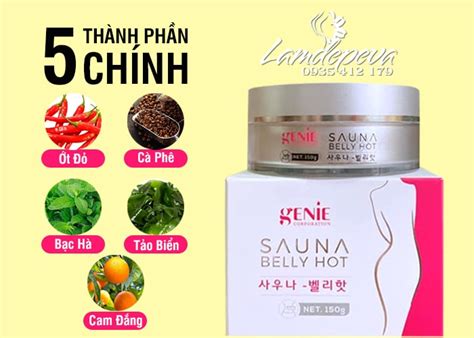 Kem Tan M Sauna Belly Hot Genie Ch Nh H Ng H N Qu C G Eva
