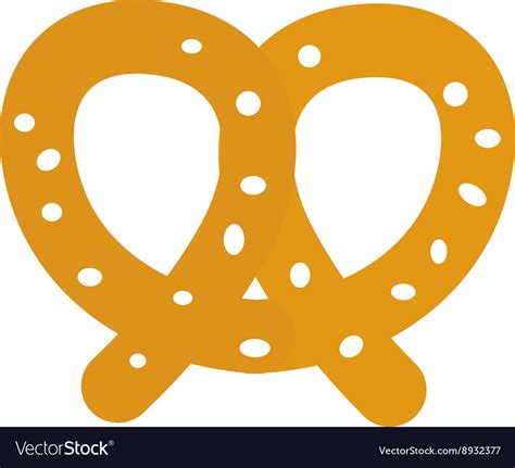 Soft Pretzel Isolated Icon Royalty Free Vector Image