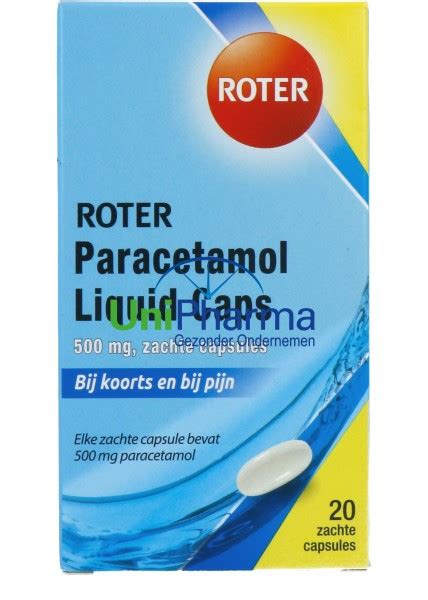 Roter Paracetamol Mg Licaps Drogisterij Rozenbroek