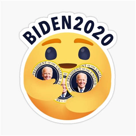 Joe Biden 2020 Biden Care Emoji Sticker By Bullish Bear Redbubble