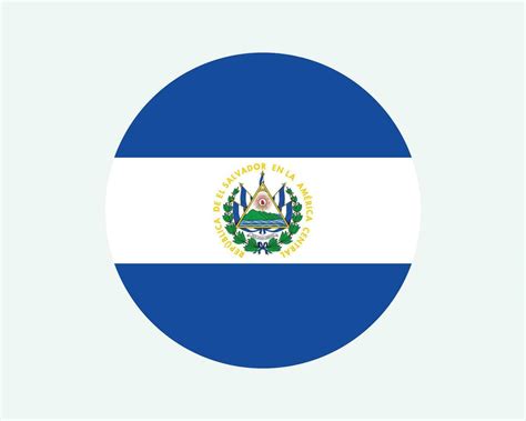 El Salvador Round Country Flag. Circular Salvadoran National Flag ...