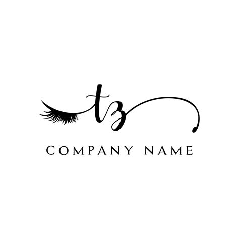 initial TZ logo handwriting beauty salon fashion modern luxury letter