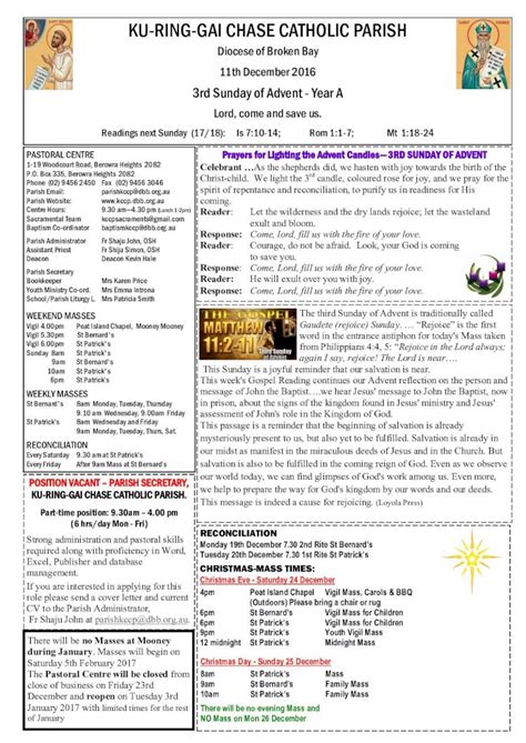 (PDF) 3rd Sunday of Advent - Year A · 3rd Sunday of Advent ... Prayers ...