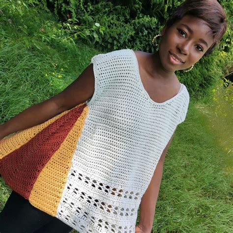 Crochet Tunic Top Pattern Fosbas Designs