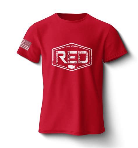 Red Remember Everyone Deployed Yank Apparel