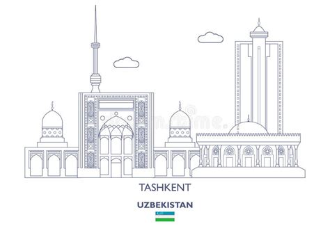 Tashkent City Skyline, Uzbekistan Stock Vector - Illustration of ...