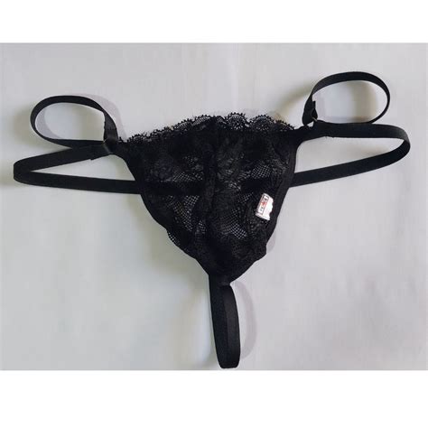 Calcinha Renda Tanga Fio Dental Masculina Lingerie Gay Sexy Cuecas Biquini Masculino Shopee Brasil
