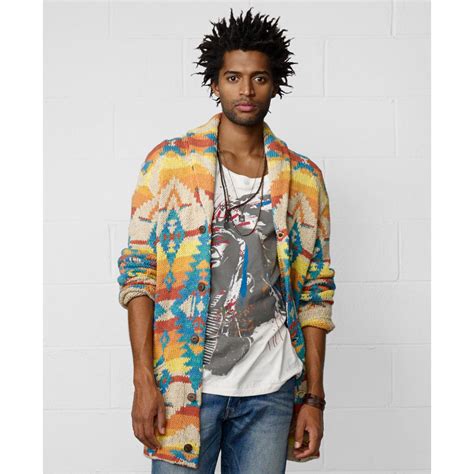 Denim Supply Ralph Lauren Southwestern Shawl Collar Cardigan In