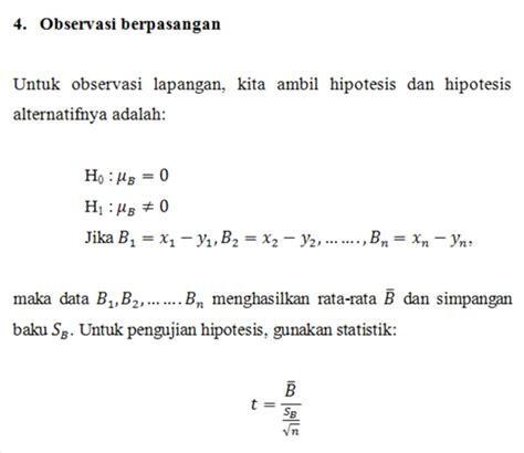 Contoh Hipotesis Statistik Dunia Belajar