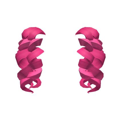 Curly Pigtails Extension In Hot Pink Roblox