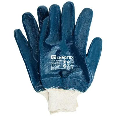 Перчатки СИБРТЕХ 67830, многоразовые, размер: M, х/б, 1 пара, цвет ...