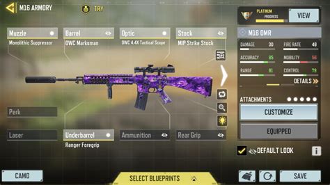 My M16 DMR build I made a while back : r/CODMobile_Loadouts