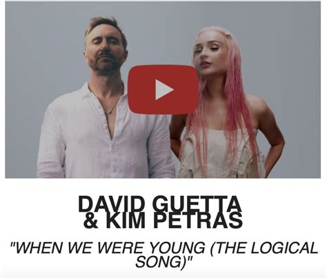 David Guetta Kim Petras dévoilent le clip de When we were young The