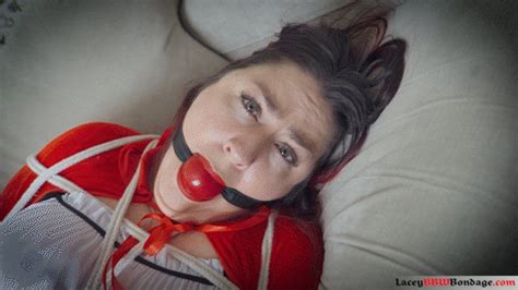 Lacey Red Riding Hood K Rope Bondage Ballgag Bandage Wrap Gag Cosplay Hogtie Bbw