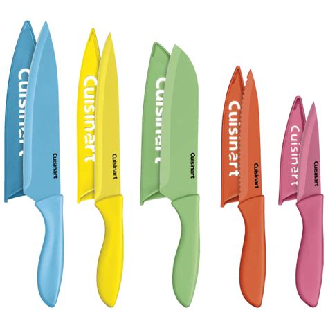 Meh: Cuisinart 10 Piece Ceramic Coated Color Knife Set with Blade Guards