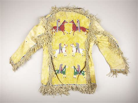 A Sioux Pictorial Beaded And Fringed Hide Jacket C 1890 Lot