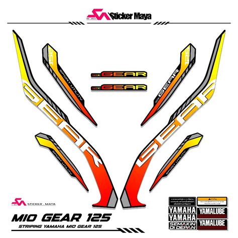 Jual Striping Mio Gear Motif X9 Sticker Gear 125 Lis Les