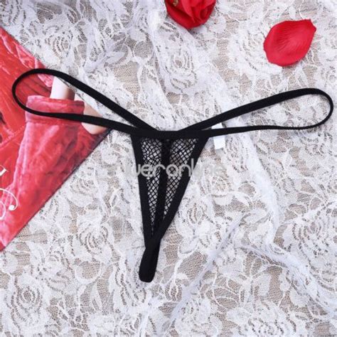 Damen Dessous Mesh G String Tanga Bikini Schritt Offen Transparent Sexy Schwarz Ebay
