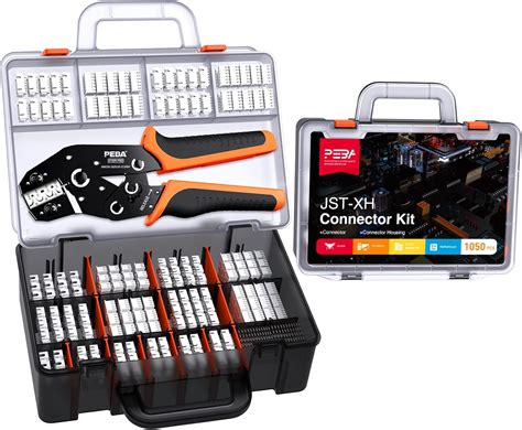 JST Connector,JST-XH krimptang Set,1050Stuks 2.54mm JST Connectors Kit ...