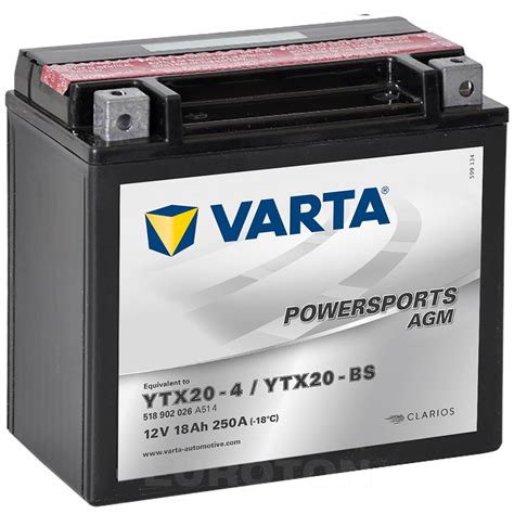 Varta Mc Batteri Agm Ytx H Bs High Perfor V Ah Batteriexpressen