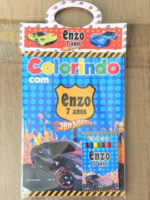 Kit Para Colorir Hot Weels 15 Unidades Compre Produtos Personalizados No Elo7