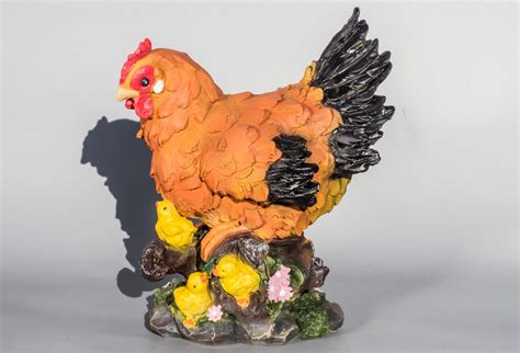 Hen Statue Chicken Figurine Easter Ts Poultry And Farm Decorations