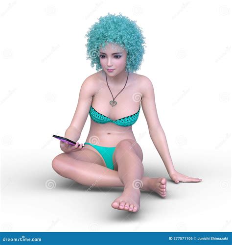 3D Rendering Of A Woman In Bikini Stock Illustration Illustration Of Bikini Sport 277571106