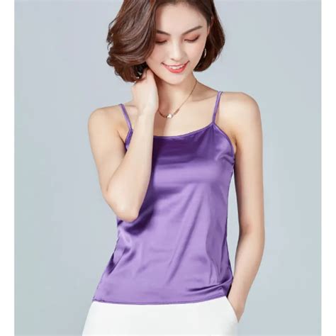 Summer Sleeveless Off The Shoulder Satin Camis Women Sexy Satin