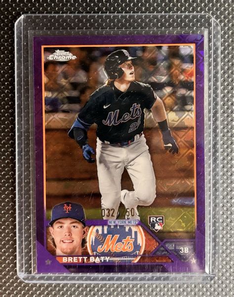 Topps Logofractor Brett Baty Rookie Purple Refractor New York