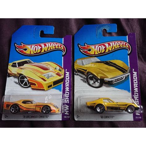 Hot Wheels 69 Corvette 76 Greenwood Corvette Yellow Hw Showroom Not Tomica Kyosho Tarmac Inno