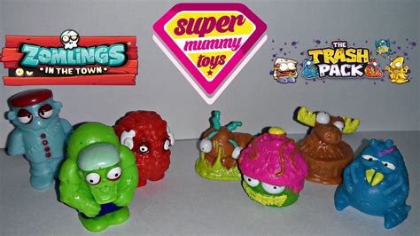 Zomlings Series 3 Blind Bags Vs Trash Pack Series 5 Toilets Opening Toy