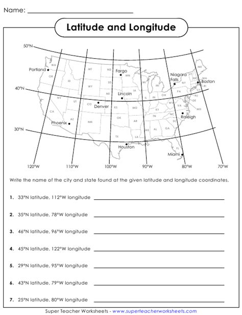 Super Teacher Worksheets Latitude And Longitude - Worksheets Master