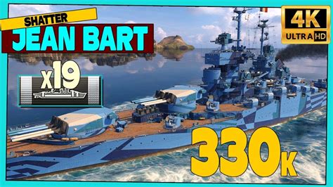 Battleship Jean Bart On Map Shatter 329k Damage World Of Warships